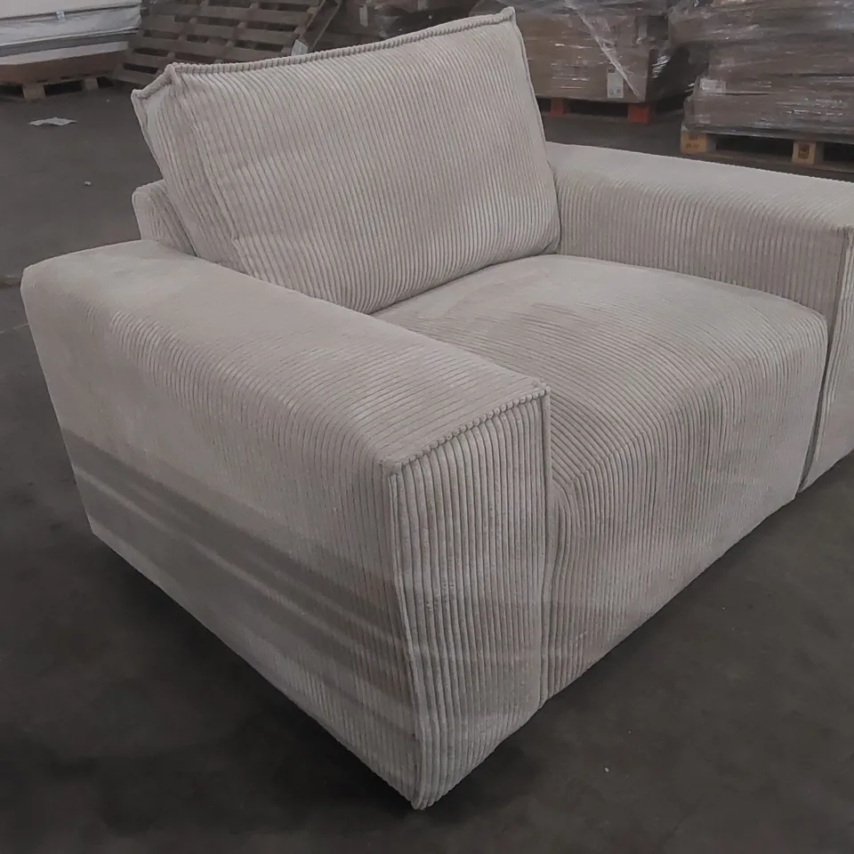 QUALITY DESIGNER CHUNKY CORDUROY ARMCHAIR