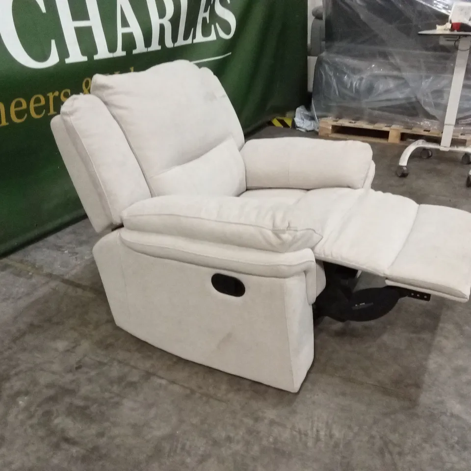 ALBION FABRIC HIGH BACK MANUAL RECLINER ARMCHAIR RRP £479