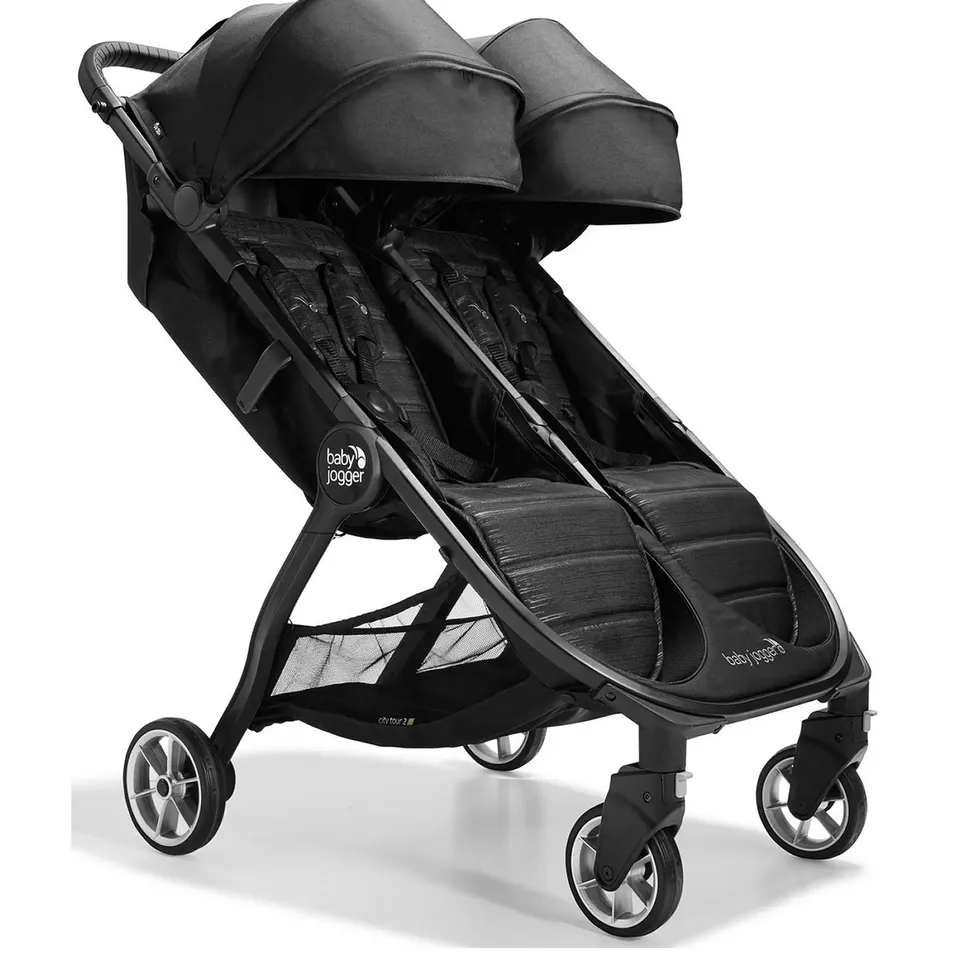 BABY JOGGER CITY TOUR 2 DOUBLE PUSHCHAIR - PITCH BLACK