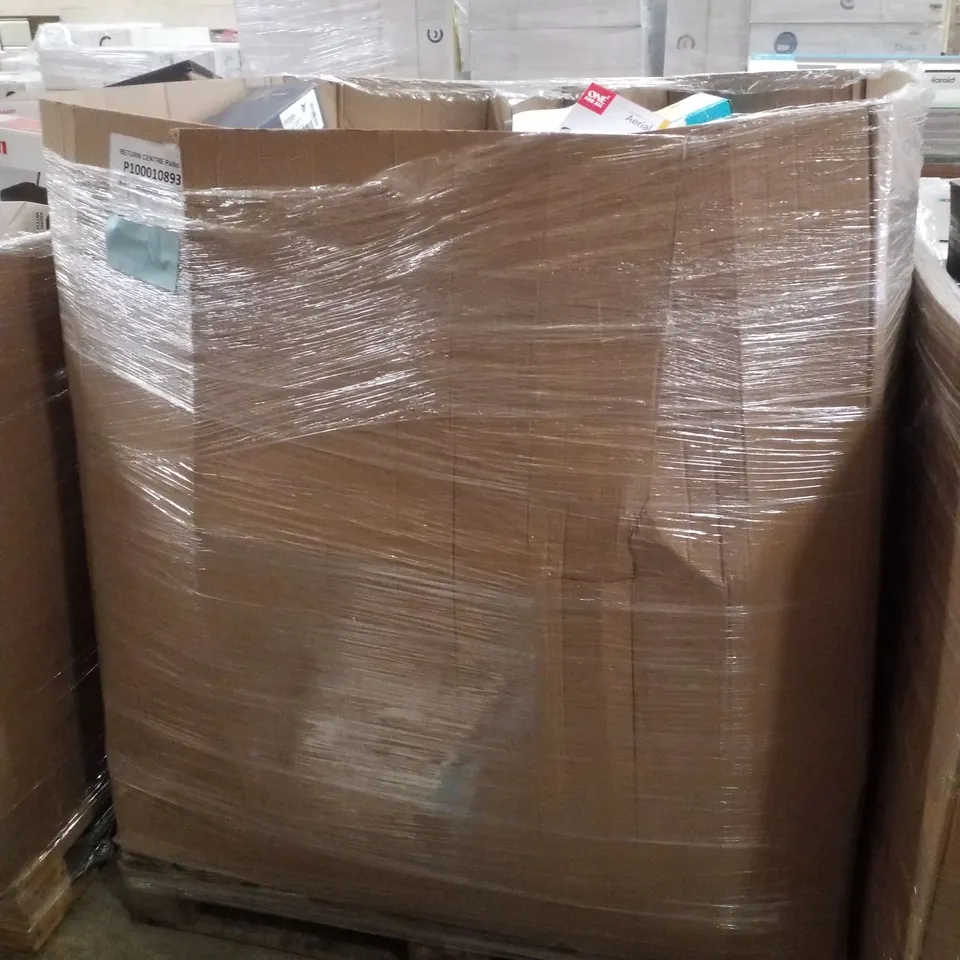 PALLET CONTAINING ASSORTED ELECTRICAL PRODUCTS INCLUDING POLAROID 120W SOUNDBAR, GAMING HEADSET, AERIAL, BLUETOOTH CD BOOMBOX, LONG ARM PHONE HOLDER & LIGHT BAR