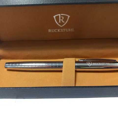 RUCKSTUHL STAINLESS STEEL LUXURY PEN IN GIFT BOX – HAND ASSEMBLED