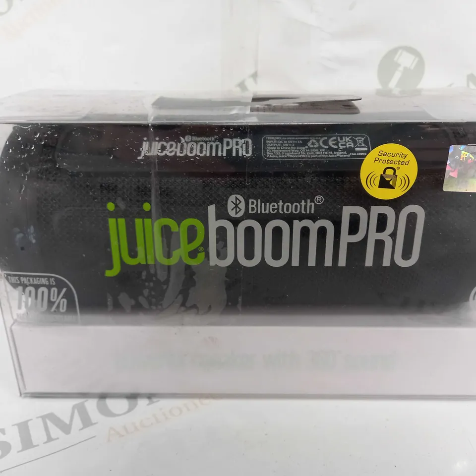 BOXED JUICEBOOMPRO PORTABLE BLUETOOTH SPEAKER 
