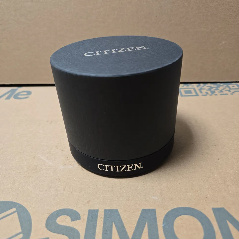 CITIZEN ECO-DRIVE WATCH – GOLD TONE STAINLESS STEEL BRACELET, BLUE DIAL