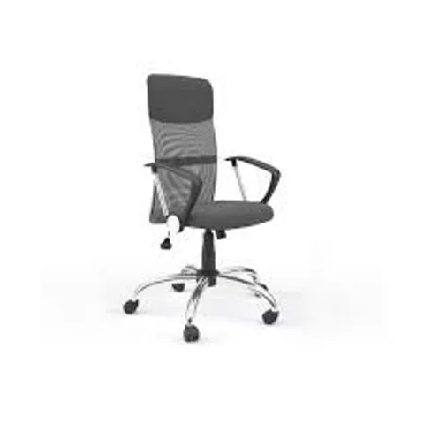 BOXED ALPHASON ORLANDO HIGH MESH BACK OPERATOR CHAIR WITH HEADREST AND ARMS GREY (1 BOX)