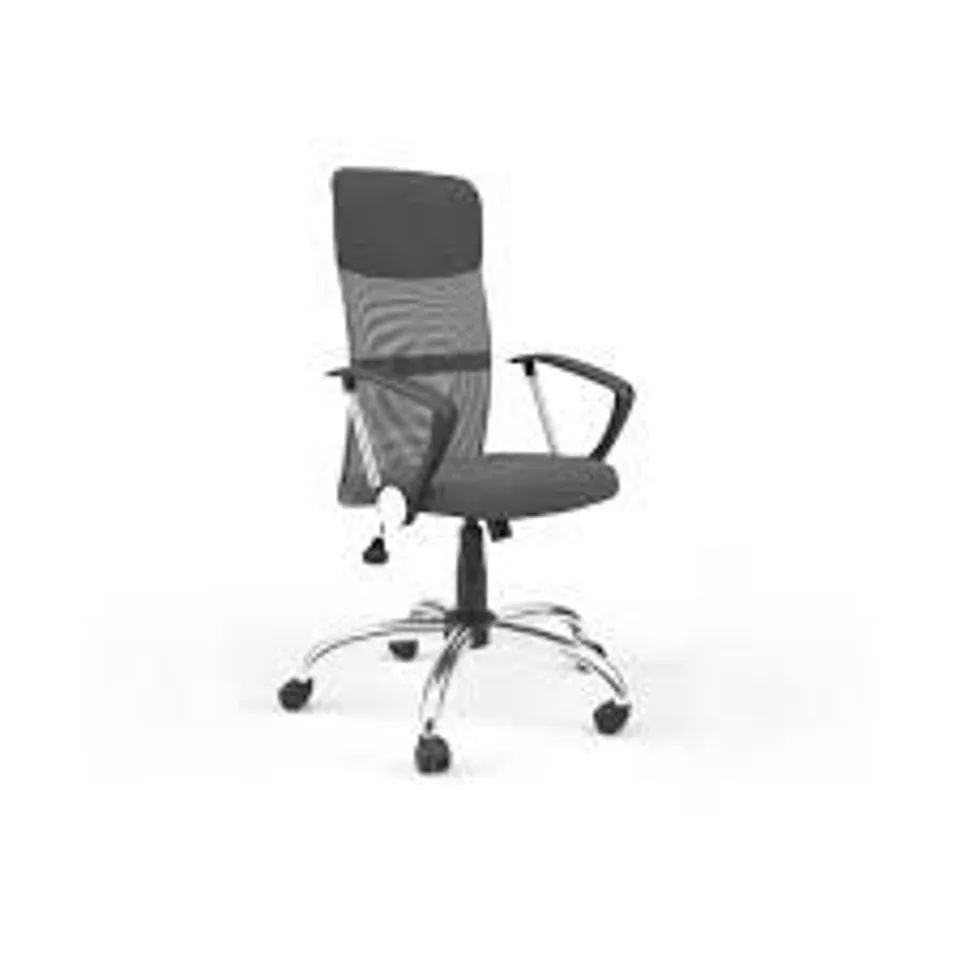 BOXED ALPHASON ORLANDO HIGH MESH BACK OPERATOR CHAIR WITH HEADREST AND ARMS GREY (1 BOX)