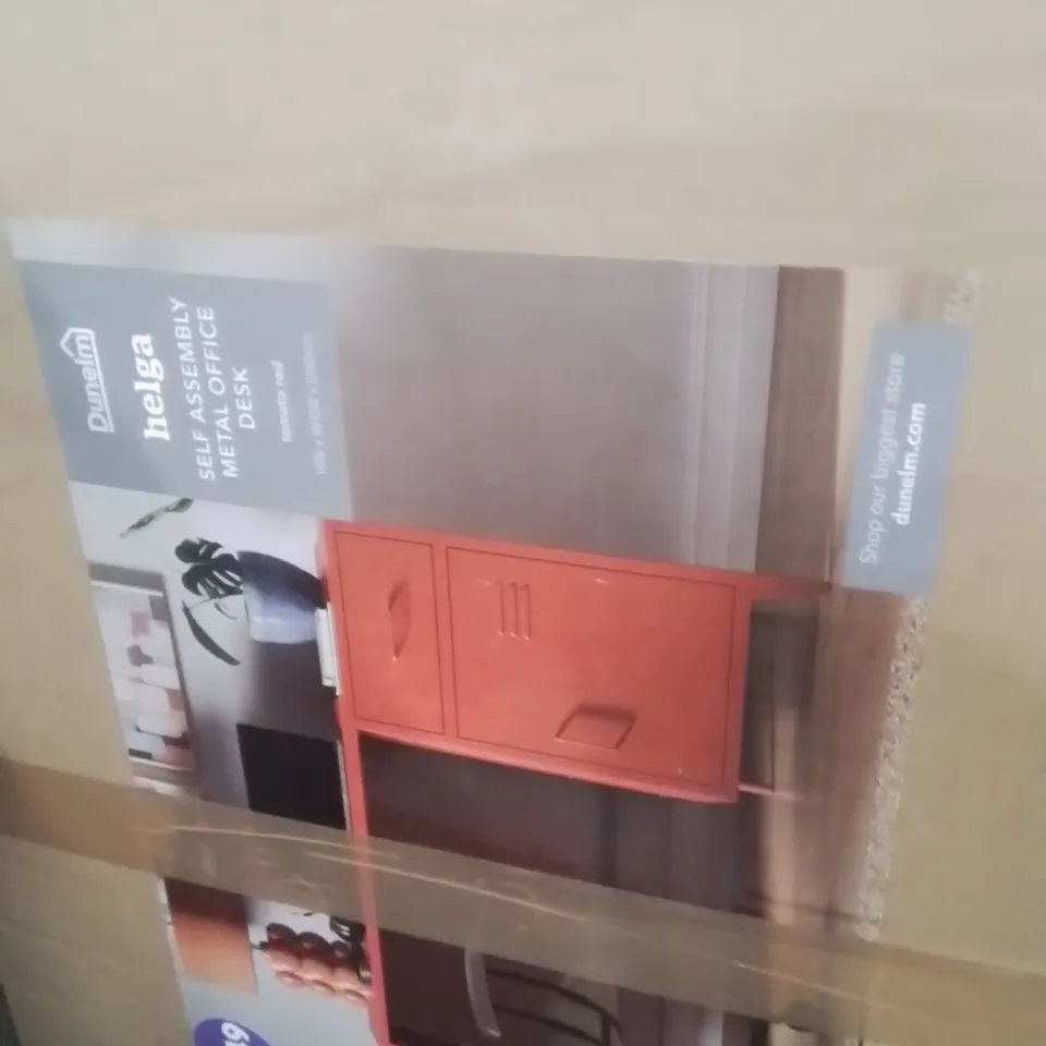 BOXED HELGA OFFICE DESK TOMATO RED