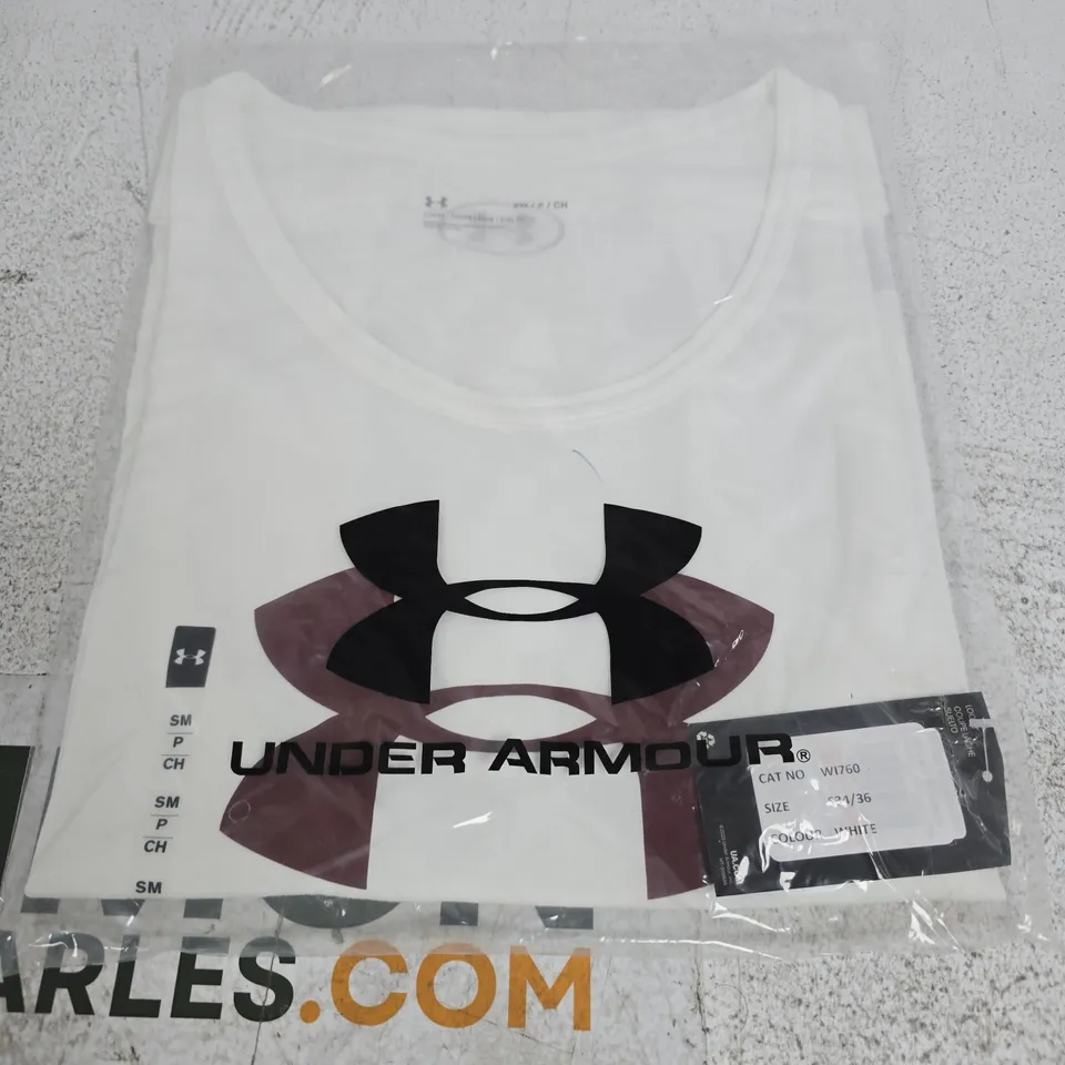 UNDER ARMOUR WHITE T-SHIRT, UK S