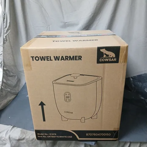 COWSAR TOWEL WARMER – ELECTRIC TOWEL DRYER, WHITE, MODEL E1676 – BOXED