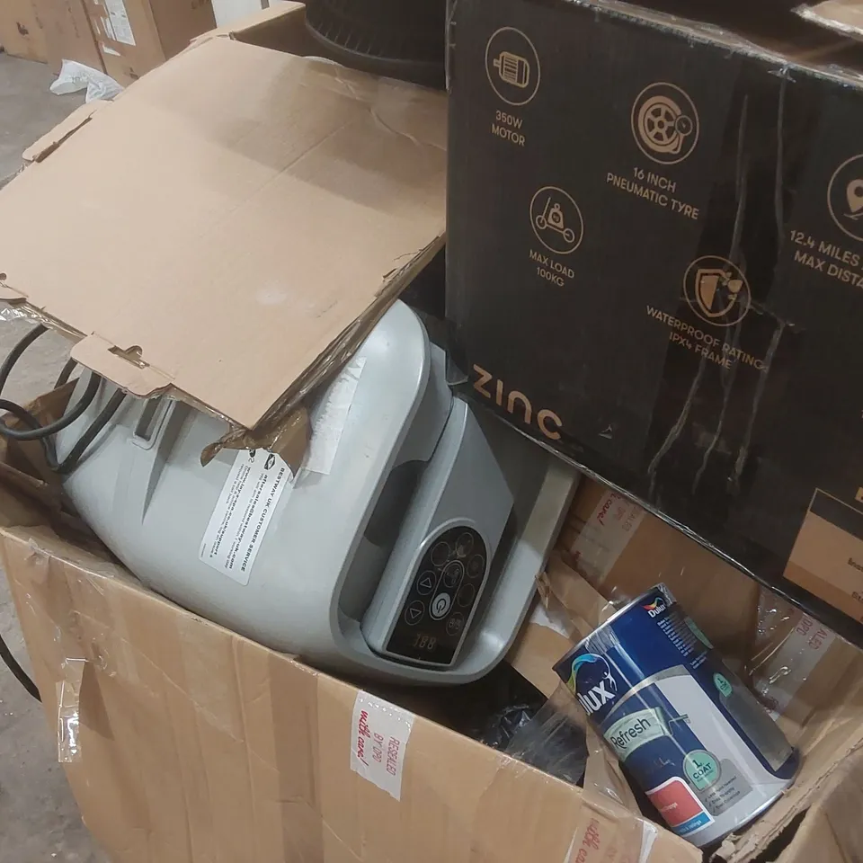 PALLET CONTAINING A LARGE QUANTITY OF ASSORTED ITEMS INCLUDING: PRAM PARTS, ELECTRIC SCOOTER PARTS ECT
