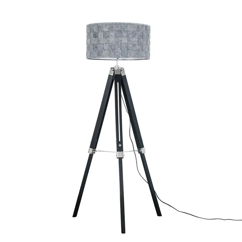 BOXED BELLA VISTA 147CM TRIPOD FLOOR LAMP (NO SHADE OR BULB)