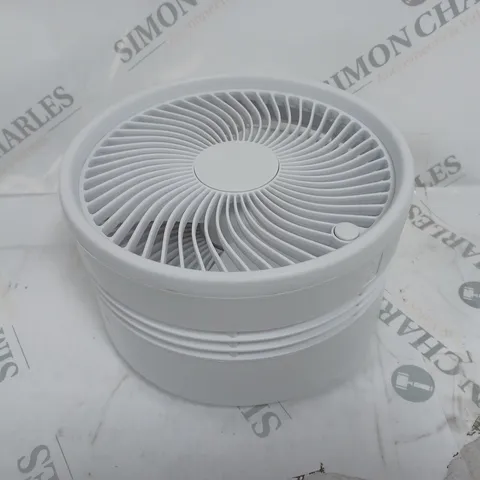 BELL & HOWELL OSCILLATING ADJUSTABLE FOLDING RECHARGEABLE STAND FAN WHITE