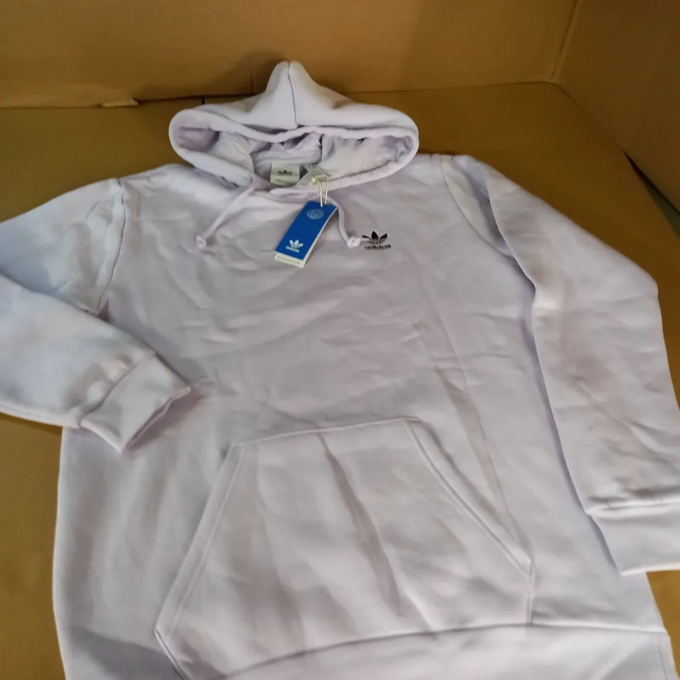 ADIDAS ESSENTIALS HOODIE IN LIGHT PURPLE - UK M