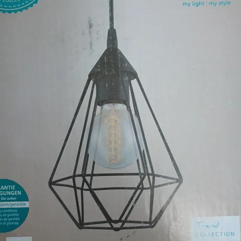 BOXED NORDEN HOME DAILEY BLACK 1-LIGHT GEOMETRIC CEILING PENDANT