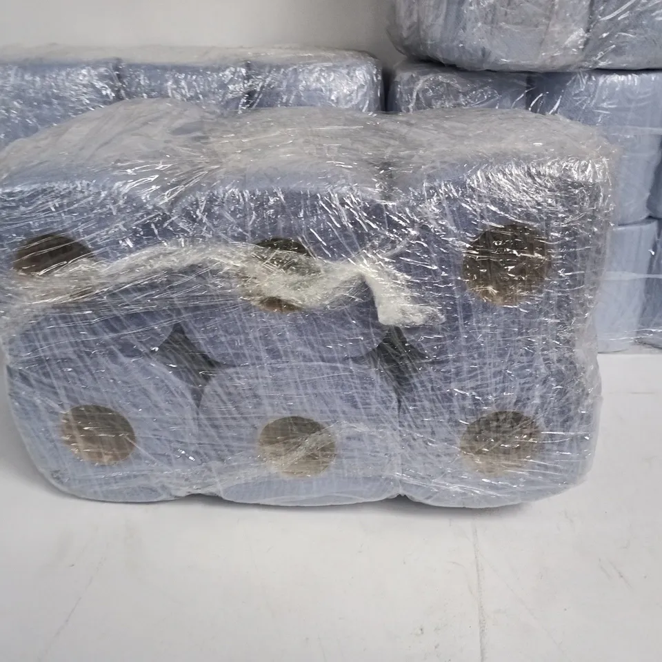 LOT OF 48 ROLLS OF BLUE PAPER TOWELS