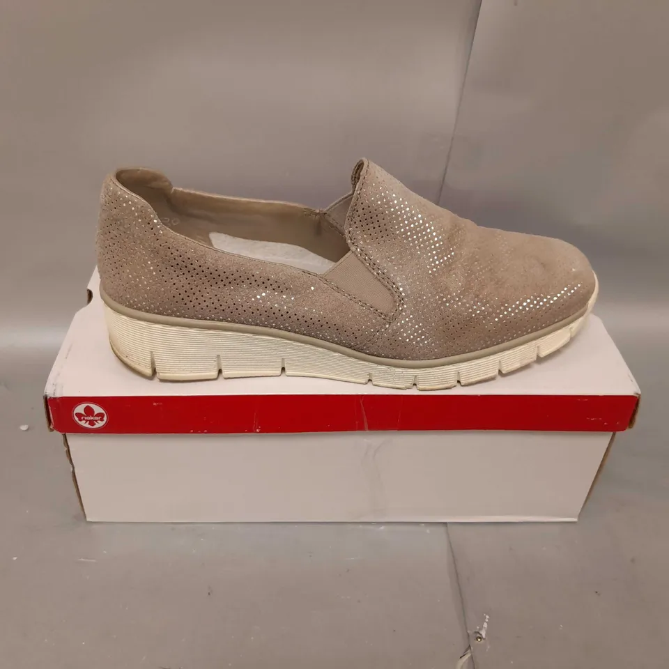 BOXED RIEKER WEDGE SLIP ON SHOES SIZE 6.5