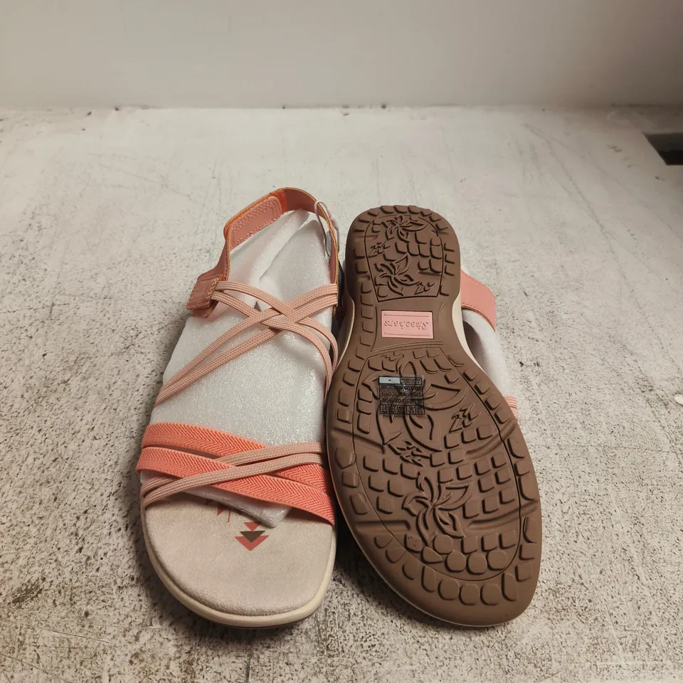 SKECHERS WOMEN'S PINK STRAPPY SANDALS UK 8
