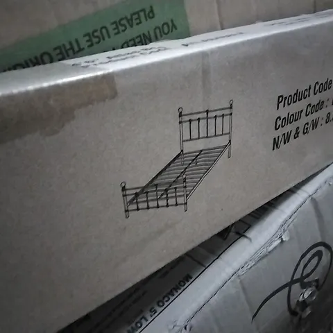 BOXED ATLAS 4'6" BED PARTS (1 OF 3 BOXES)