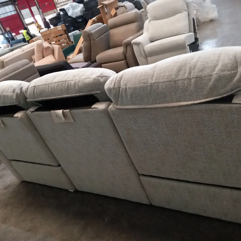 DESIGNER G PLAN FIRTH EIDER GREY ELECTRIC RECLINING LARGE SOFA