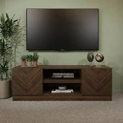 BOXED GFW CATANIA 2 DOOR 2 SHELF ROYAL WALNUT TV UNIT (1 BOX)