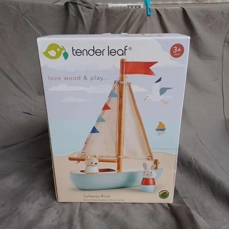 BOXED TENDERLEAF SAILAWAY BOAT WOODEN TOY