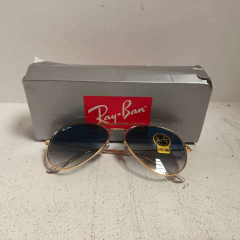 RAY-BAN AVIATOR RB3025 BLUE LENS SUNGLASSES