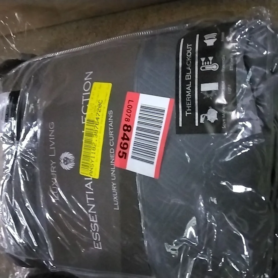 ANNAROS BERTRAM EYELET ROOM DARKENING THERMAL CHARCOAL CURTAINS 229X229CM