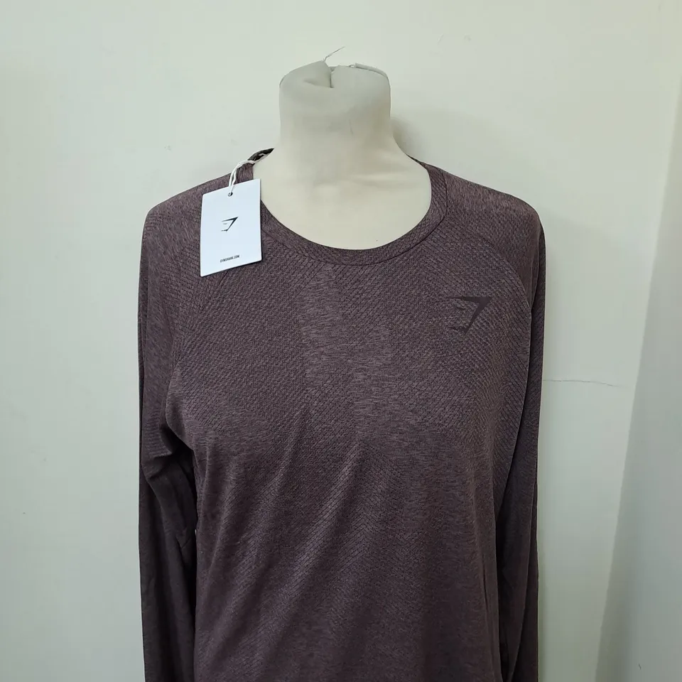 GYMSHARK APEX LONG SLEEVE T-SHIRT SIZE M