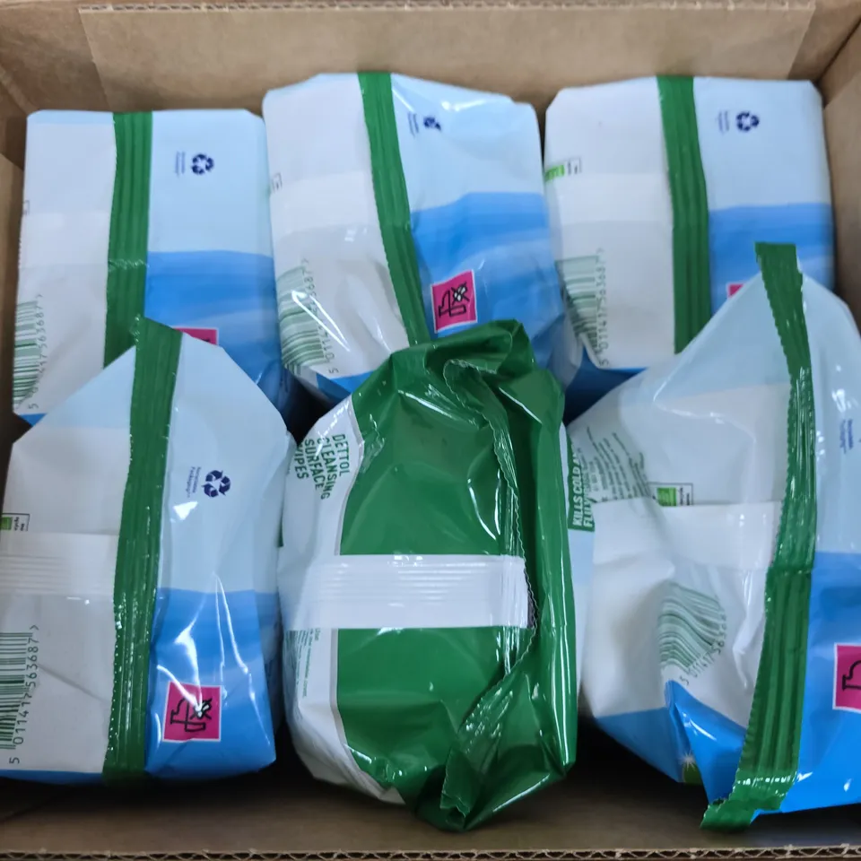 6 PACKS OF DETTOL CLEANSING SURFACE WIPES (126 WIPES PER PACK)