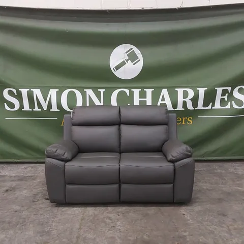 EDISON 2 SEATER LUXURY FAUX LEATHER MANUAL RECLINER SOFA