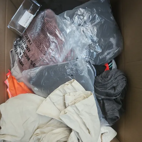 APPROXIMATELY 25 ASSORTED CLOTHING PRODUCTS IN VARIOUS STYLES & SIZES