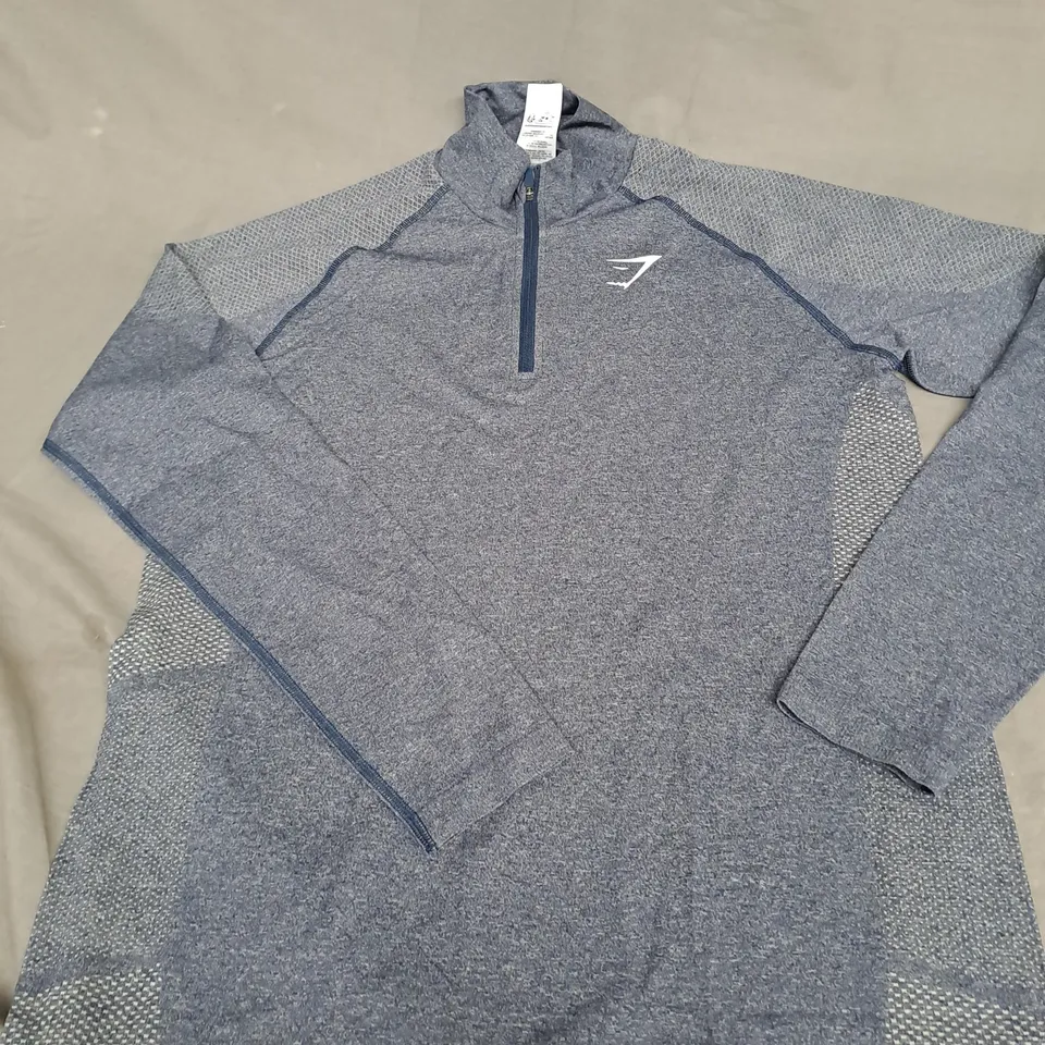 GYMSHARK VITAL SEAMLESS 1/4 ZIP SIZE M