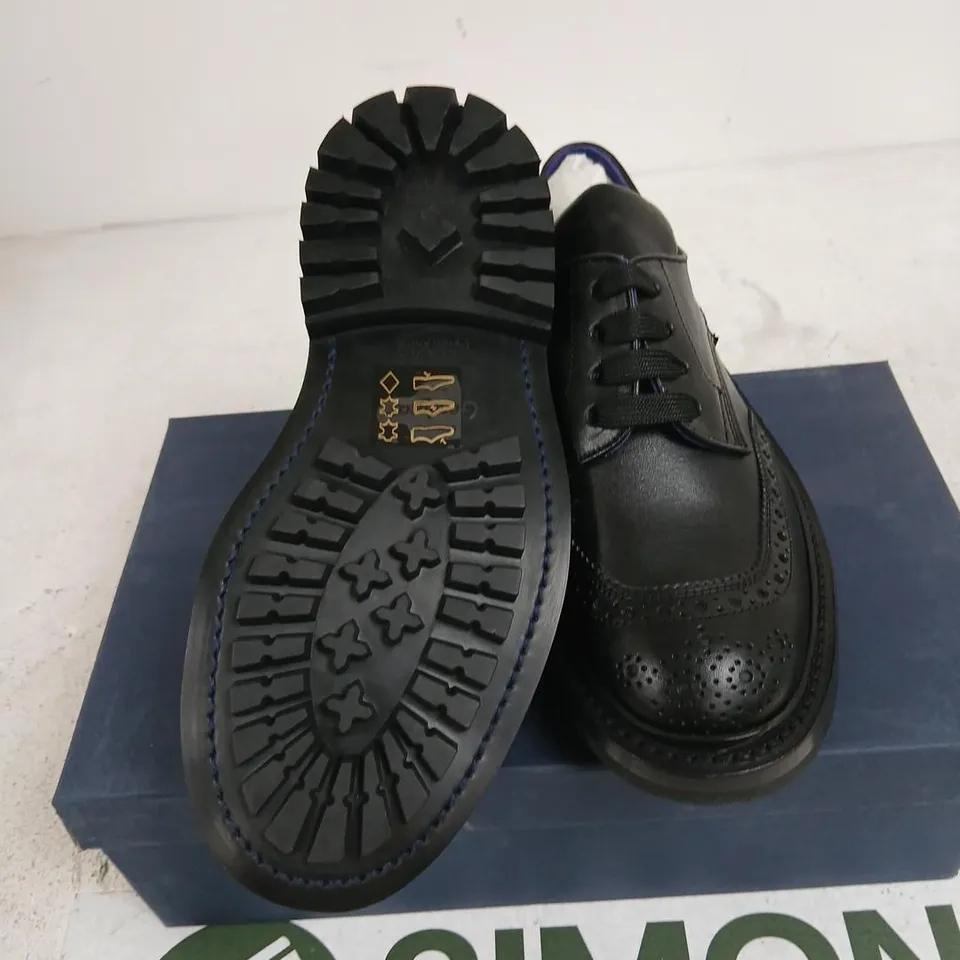 BURBERRY X TRICKER'S DERBY SHOES – BLACK LEATHER, UK 4