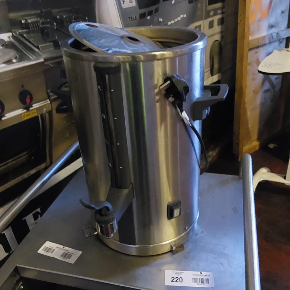 COMMERCIAL STAINLESS STEEL CATERING TROLLEY WITH HOT WATER BOILER DISPENSER 