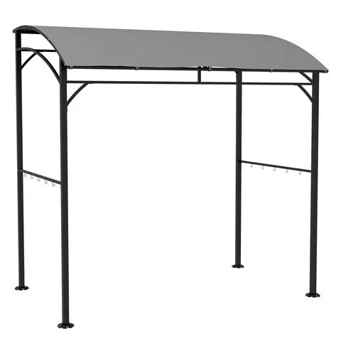 BOXED OUTSUNNY 2M X 1.5M METAL GRILL GAZEBO - GREY (1 BOX)
