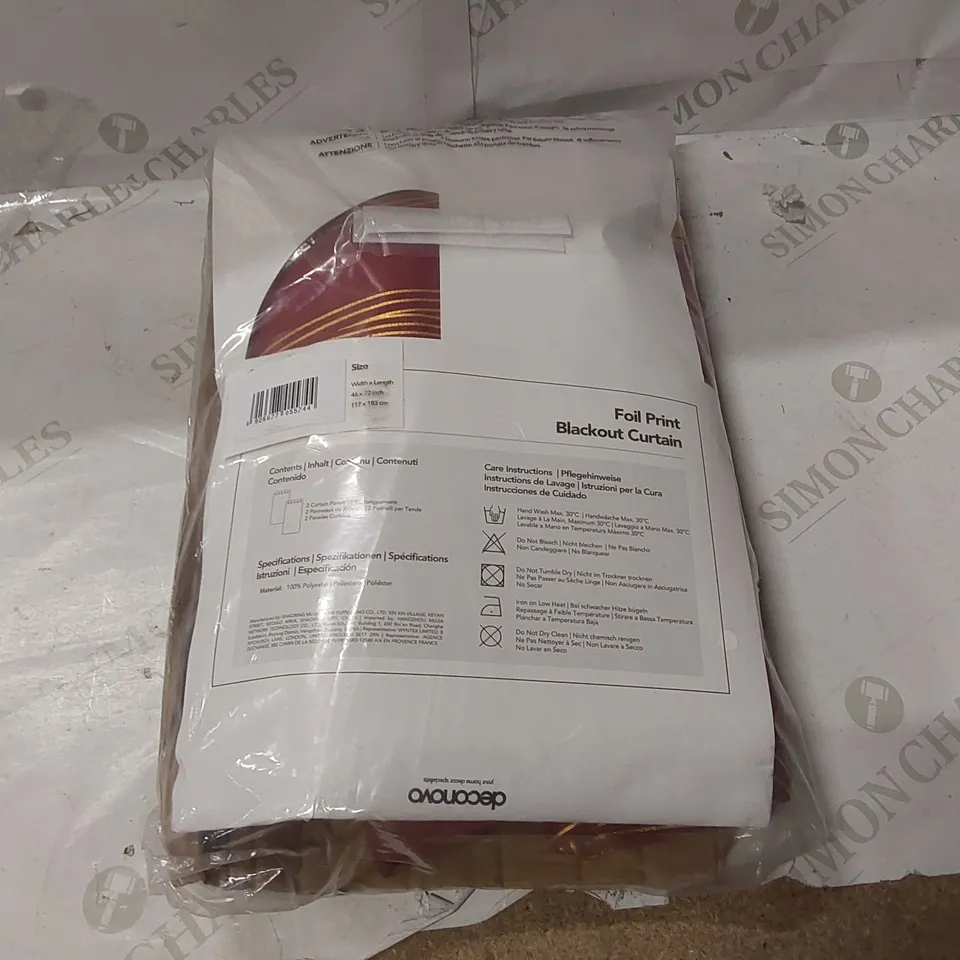 BAGGED MAISONET BLACKOUT CURTAIN PAIR (SET OF 2) - 117 x 183cm