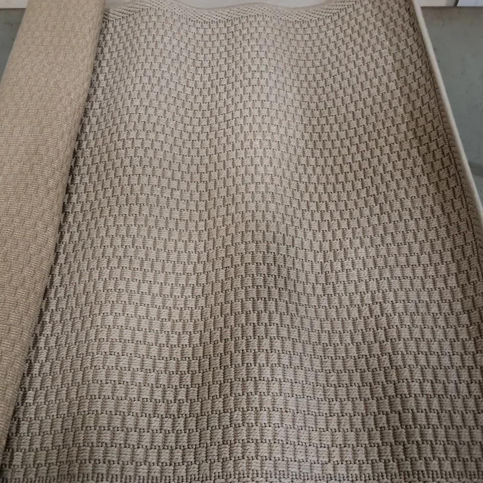BRAND NEW PACO TIMBER RUG IN BEIGE - 80X150CM