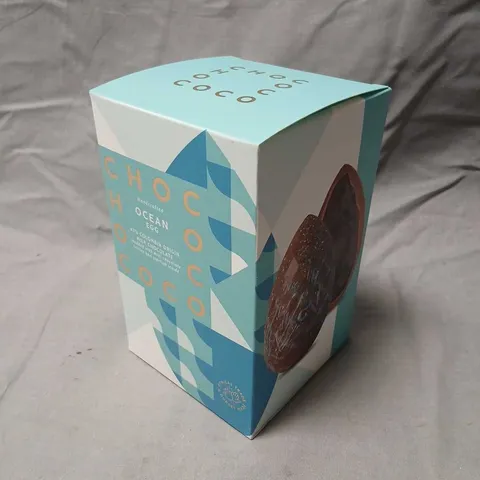 NINE CHOCOCO OCEAN EGG – HANDCRAFTED MILK CHOCOLATE EGG, 47% COLOMBIA ORIGIN