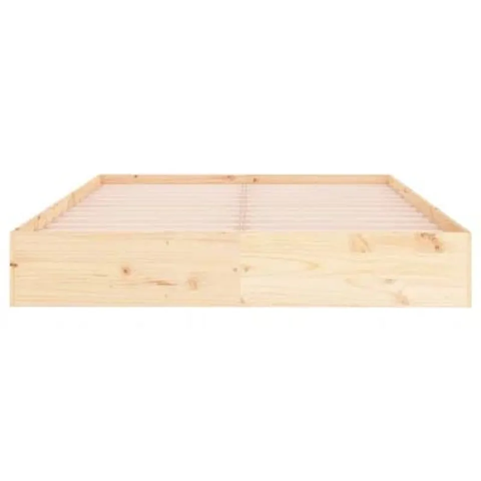 BOXED BED FRAME SOLID WOOD - SIZE UNSPECIFIED 