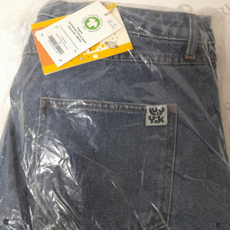 LUCY YAK DANA JEANS IN MIDWASH BLUE - 32R