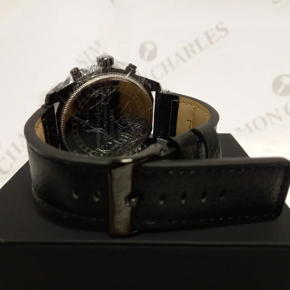 RUCKSTUHL CHRONOGRAPH LEATHER STRAP WATCH RRP £560