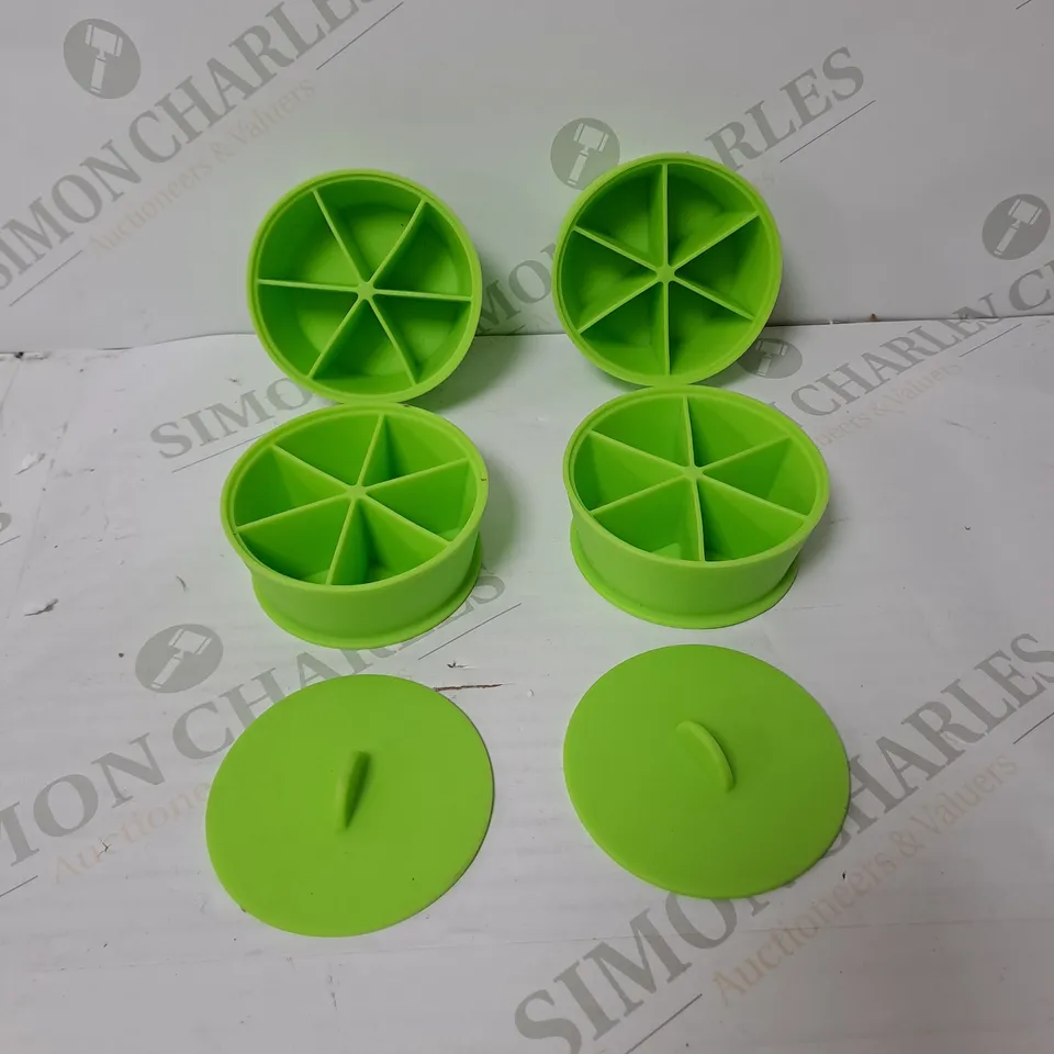 BOXED SET OF 4 COOK'S ESSENTIALS SILICONE ICE CUBE TRAYS 