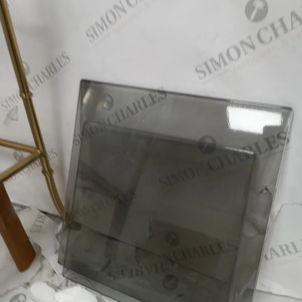 MY HOME STORIES BAMBOO NESTING SIDE TABLE IN BRASS EFFECT