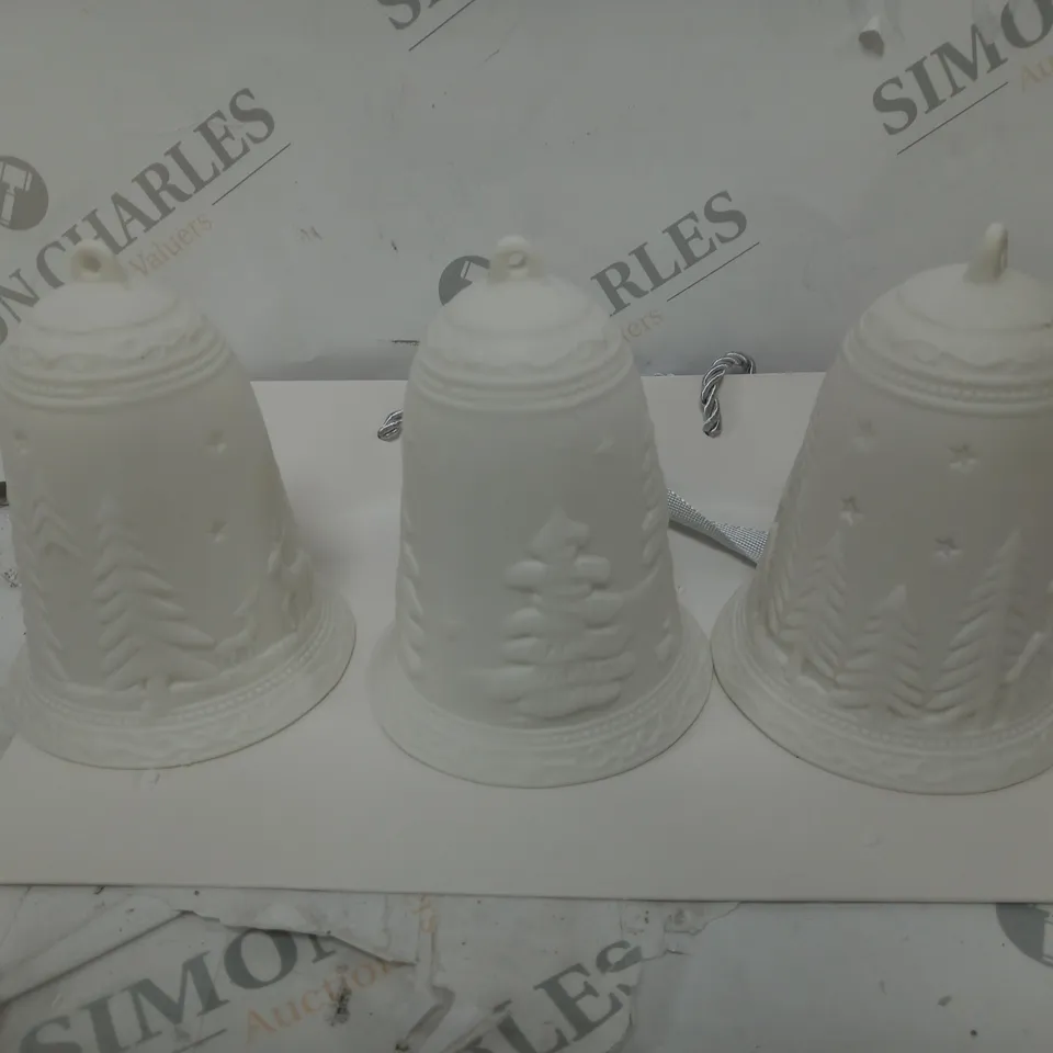 HOME REFLECTIONS SET OF 3 PORCELAIN BELLS
