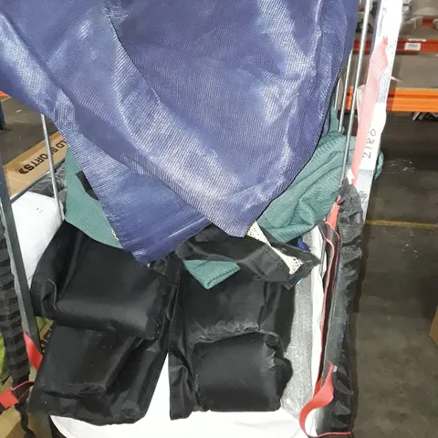 CAGE OF ASSORTED FABRIC COVERS AND TARPS