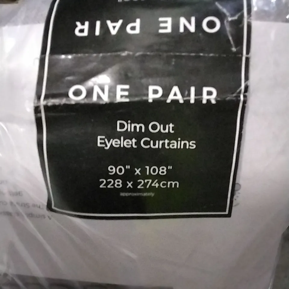 BAGGED FUSION STRATA POLYESTER ROOM DARKENING CURTAIN PAIR 228X274CM APPROXIMATELY