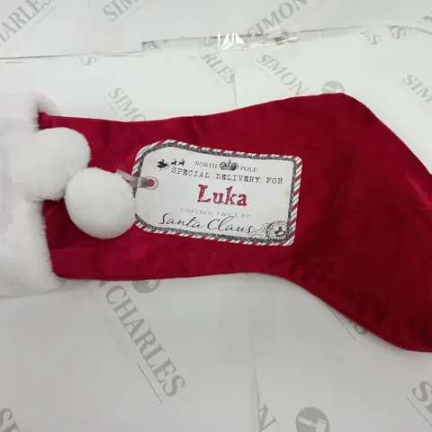 PERSONALISED SPECIAL DELIVERY TAG CHRISTMAS STOCKING