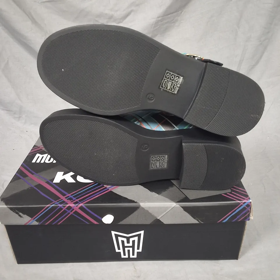 BOXED KOI MONSTER HIGH SIMULACRUMS PLAID MARY JANE IN GREEN - UK5