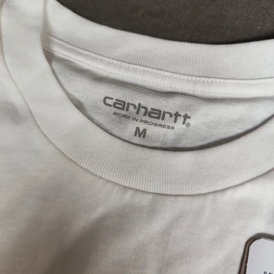 CARHARTT WOMENS LONG SLEEVE HARTT CHAIN T-SHIRT IN WHITE - MEDIUM