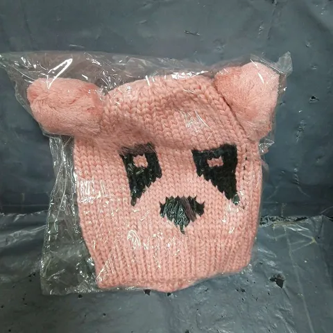 LARGE COLLECTION OF BEAR THEMED BEANIE HATS IN PINK - COLLECTION ONLY 