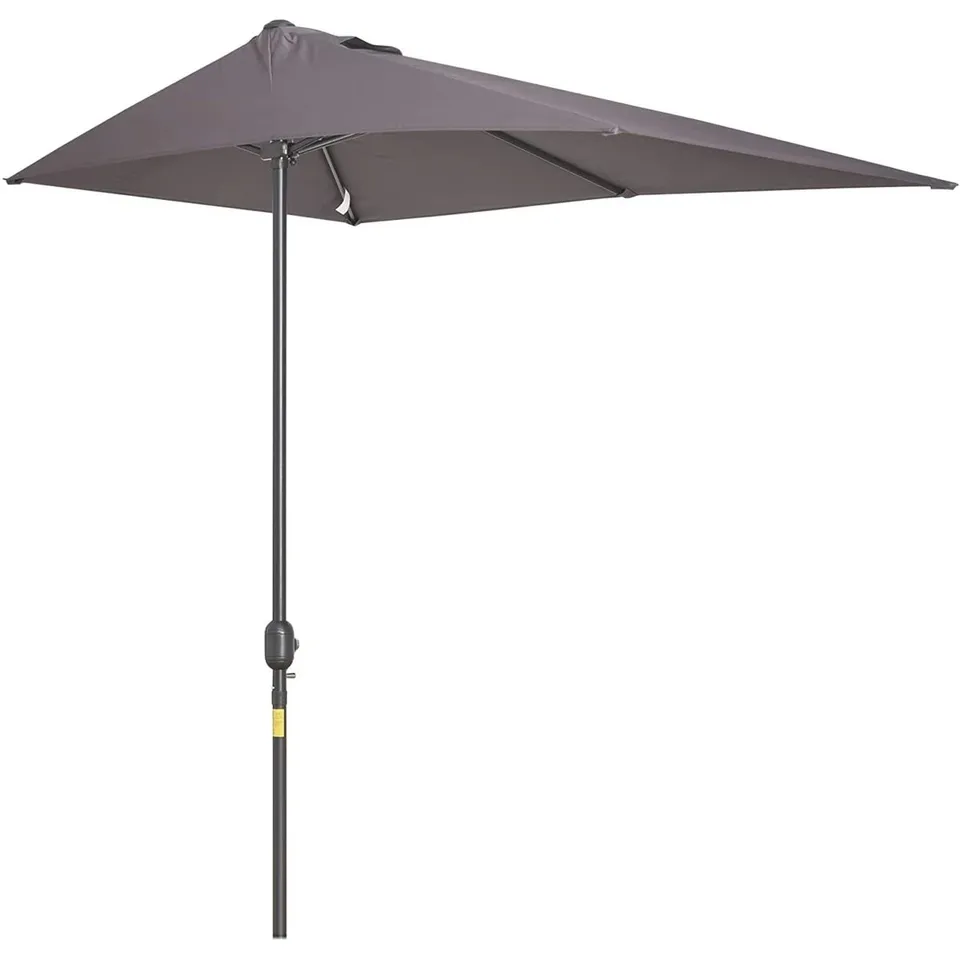 BOXED AARTHI 230cm x 130cm RECTANGULAR MARKET PARASOL - GREY (1 BOX)